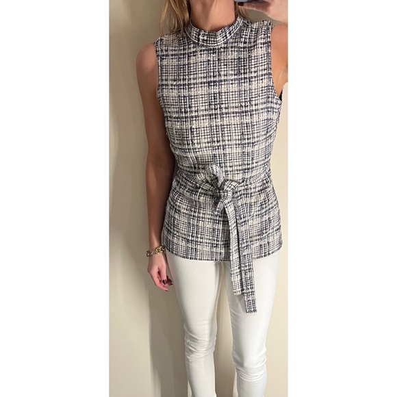 Rosetta Getty plaid Backless Wrap Top (NEVER WORN BESIDES TRY ON/ SEE PICS) - Picture 4 of 5